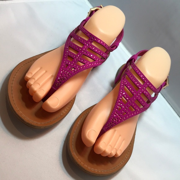 blinged out flat sandals